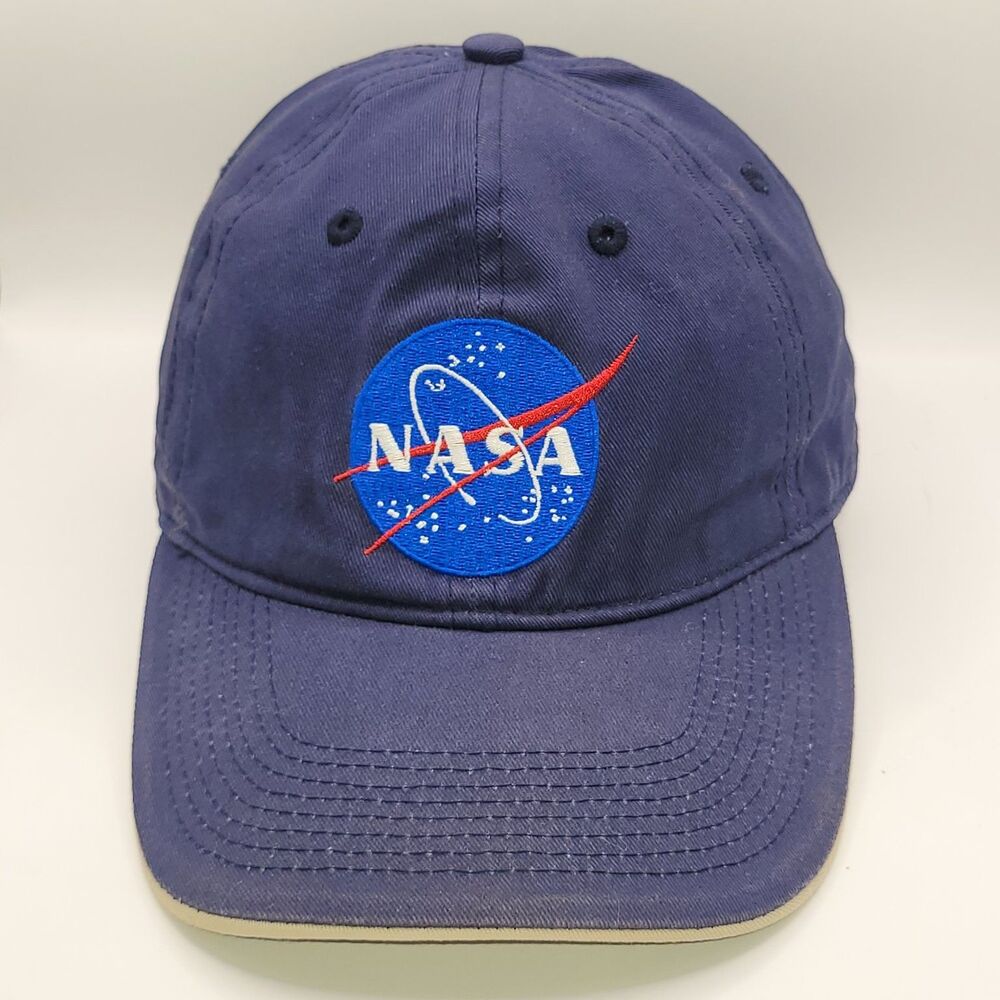 NASA Hat Kennedy Space Center Men's Adjustable Navy Cotton Baseball Cap Dad GUC